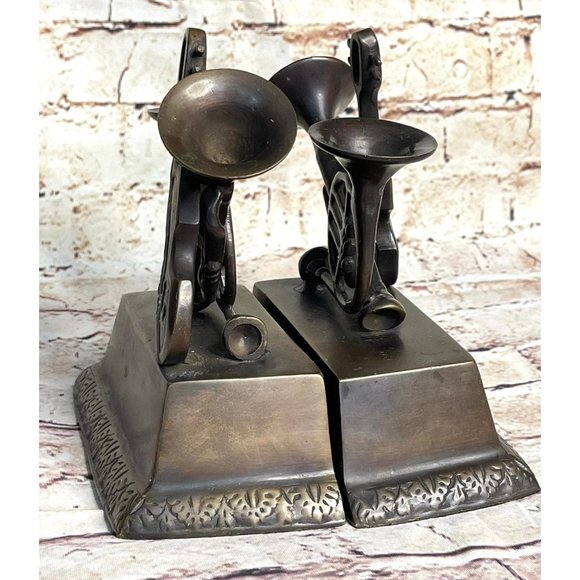 Vintage Castilian Imports Musical Instruments Bookends - Picture 3 of 11